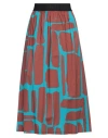 Liviana Conti Woman Midi Skirt Brown Size 6 Cotton, Polyamide, Elastane In Brown