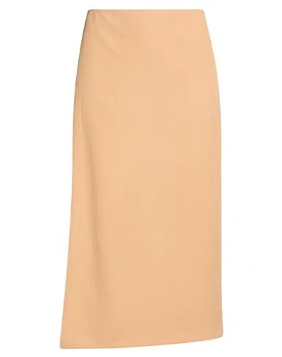 Liviana Conti Woman Midi Skirt Camel Size 2 Polyester, Viscose, Elastane In Nude
