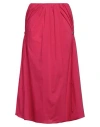 Liviana Conti Woman Midi Skirt Fuchsia Size 6 Cotton, Polyamide, Elastane In Pink