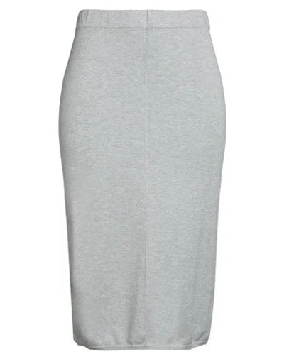 Liviana Conti Woman Midi Skirt Grey Size 10 Viscose, Polyester In Gray