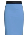 Liviana Conti Woman Midi Skirt Light Blue Size 4 Viscose, Polyamide, Elastane, Acetate, Polyester In Blue
