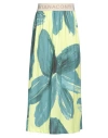 Liviana Conti Woman Midi Skirt Lime Green Size 8 Cotton, Polyamide, Elastane In Green