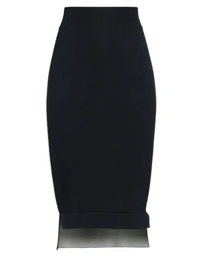 Liviana Conti Woman Midi Skirt Midnight Blue Size 6 Viscose, Polyamide