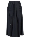 Liviana Conti Woman Midi Skirt Navy Size 6 Cotton, Polyamide, Elastane