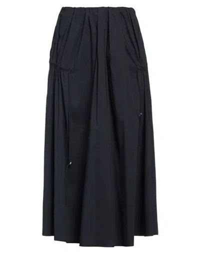 Liviana Conti Woman Midi Skirt Navy Size 6 Cotton, Polyamide, Elastane