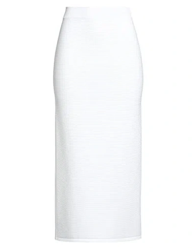 Liviana Conti Woman Midi Skirt White Size 6 Viscose, Polyamide
