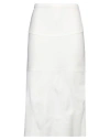 LIVIANA CONTI LIVIANA CONTI WOMAN MIDI SKIRT WHITE SIZE 6 VISCOSE, POLYAMIDE, ELASTANE