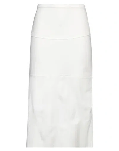 Liviana Conti Woman Midi Skirt White Size 6 Viscose, Polyamide, Elastane