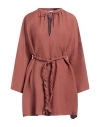 Liviana Conti Woman Mini Dress Brown Size 10 Viscose, Linen In Brown