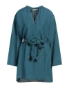 Liviana Conti Woman Mini Dress Deep Teal Size 12 Viscose, Linen In Green