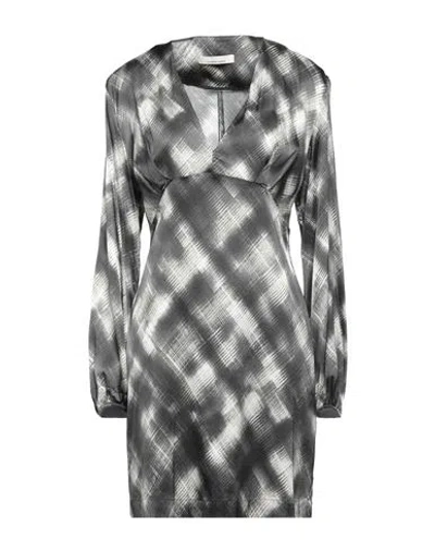 Liviana Conti Woman Mini Dress Lead Size 6 Viscose, Elastane In Grey