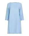 Liviana Conti Woman Mini Dress Light Blue Size 12 Virgin Wool In Blue