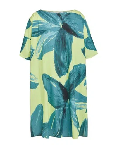 Liviana Conti Woman Mini Dress Lime Green Size 8 Cotton, Polyamide, Elastane