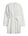 Liviana Conti Woman Mini Dress Off White Size 6 Viscose, Linen