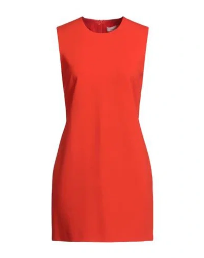 Liviana Conti Woman Mini Dress Tomato Red Size 6 Viscose, Polyamide, Elastane