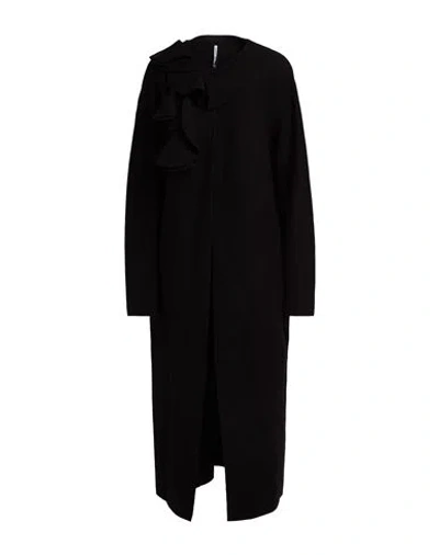 Liviana Conti Woman Overcoat & Trench Coat Black Size S Virgin Wool