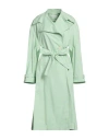Liviana Conti Woman Overcoat Light Green Size 6 Cotton In Green