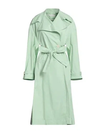 Liviana Conti Woman Overcoat Light Green Size 6 Cotton
