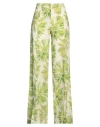 Liviana Conti Woman Pants Lime Green Size 10 Cotton, Elastane In Green