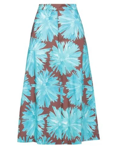 Liviana Conti Woman Pants Azure Size 6 Cotton, Elastane In Blue