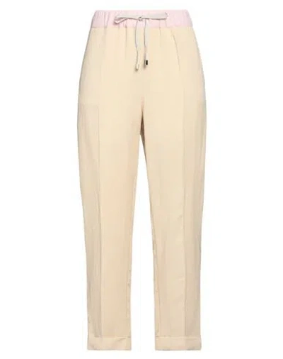 Liviana Conti Woman Pants Beige Size 6 Viscose, Linen, Elastane