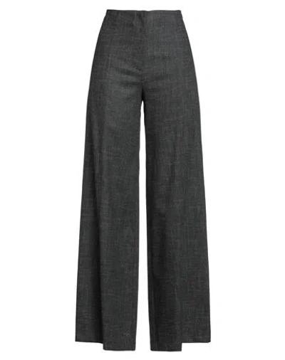 Liviana Conti Woman Pants Black Size 6 Viscose, Virgin Wool, Cotton, Polyamide, Elastane In Gray