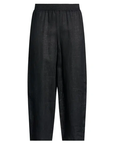 Liviana Conti Woman Pants Black Size 8 Linen