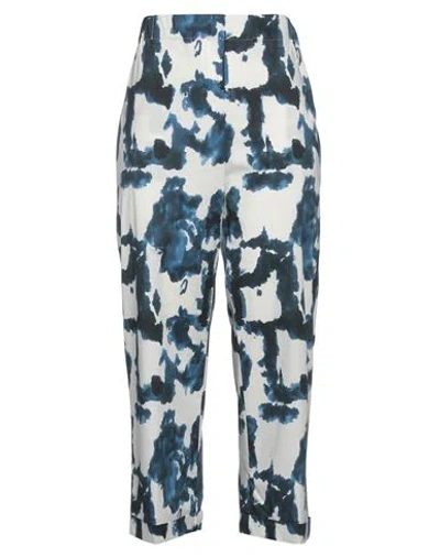 Liviana Conti Woman Pants Blue Size 8 Cotton, Elastane