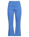Liviana Conti Woman Pants Blue Size 8 Cotton, Polyamide, Elastane