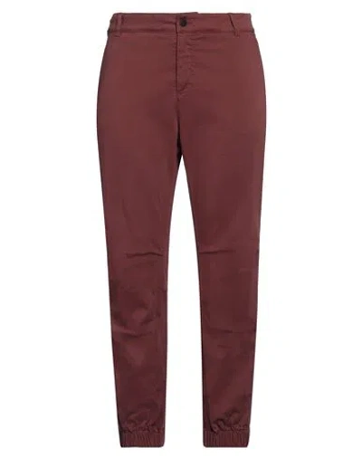 Liviana Conti Woman Pants Brick Size 28 Cotton, Lyocell, Elastane In Red