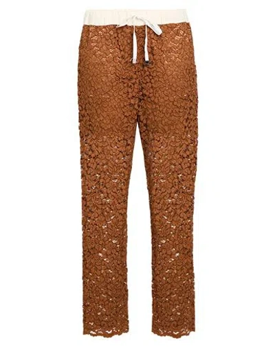 Liviana Conti Woman Pants Brown Size 6 Cotton, Polyamide, Viscose, Elastane