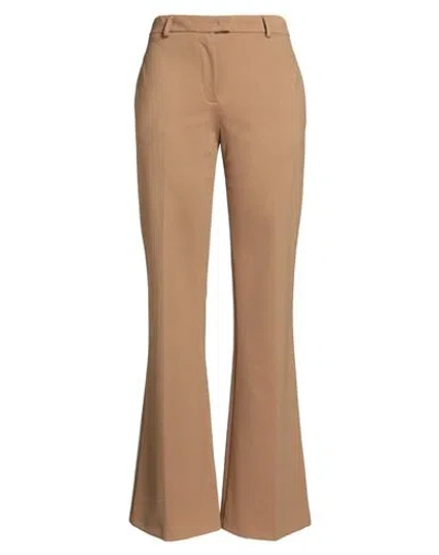 Liviana Conti Woman Pants Camel Size 10 Viscose, Polyamide, Elastane In Brown