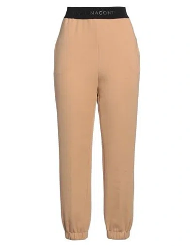 Liviana Conti Woman Pants Camel Size 6 Cotton, Polyester, Elastane In Beige
