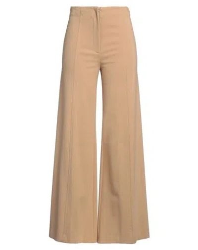Liviana Conti Woman Pants Camel Size 6 Viscose, Polyamide, Elastane In Beige
