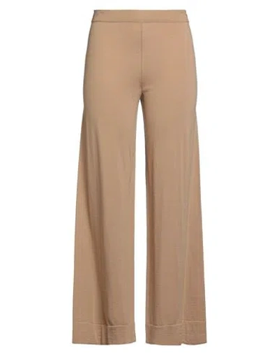 Liviana Conti Woman Pants Camel Size 8 Virgin Wool In Brown