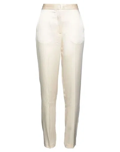 Liviana Conti Woman Pants Cream Size 6 Acetate, Viscose In White