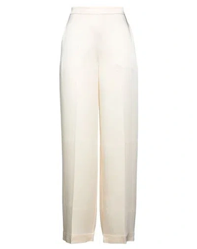 Liviana Conti Woman Pants Cream Size 6 Acetate, Viscose In White