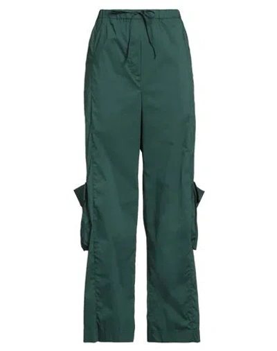 Liviana Conti Woman Pants Dark Green Size 8 Cotton, Polyamide, Elastane In Gray