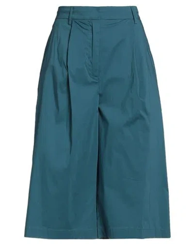 Liviana Conti Woman Pants Deep Teal Size 4 Cotton, Polyamide, Elastane In Green