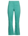Liviana Conti Woman Pants Emerald Green Size 8 Cotton, Polyamide, Elastane