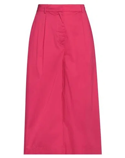 Liviana Conti Woman Pants Fuchsia Size 6 Cotton, Polyamide, Elastane In Pink