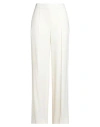 Liviana Conti Woman Pants Ivory Size 12 Viscose, Acetate In White