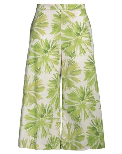 Liviana Conti Woman Pants Light Green Size 10 Cotton, Elastane