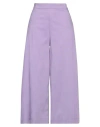 Liviana Conti Woman Pants Light Purple Size 4 Cotton, Polyamide, Elastane