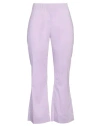 Liviana Conti Woman Pants Lilac Size 6 Cotton, Polyamide, Elastane In Purple