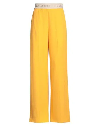 Liviana Conti Woman Pants Mandarin Size 2 Viscose, Acetate In Yellow