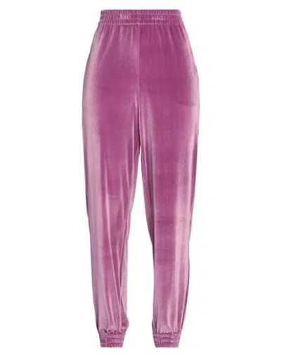 Liviana Conti Woman Pants Mauve Size 6 Polyester, Elastane In Purple
