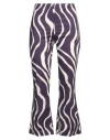 Liviana Conti Woman Pants Purple Size 10 Cotton, Elastane In Purple