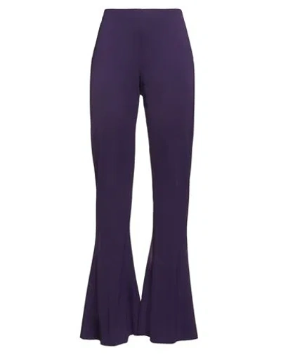 Liviana Conti Woman Pants Purple Size 8 Viscose, Polyamide, Elastane