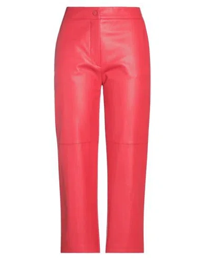 Liviana Conti Woman Pants Red Size 10 Polyurethane, Polyester